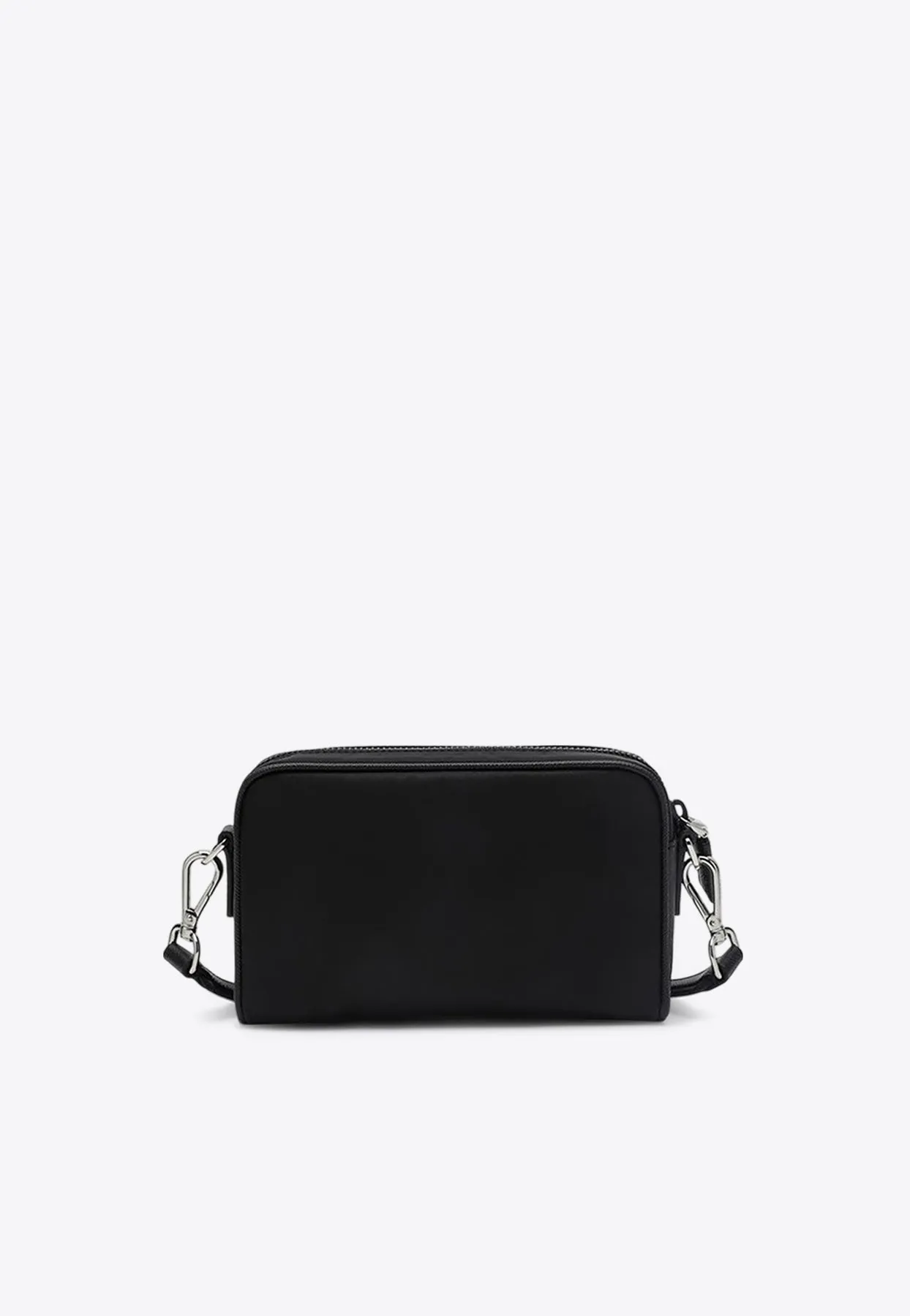 Triangle Logo Saffiano Leather Messenger Bag