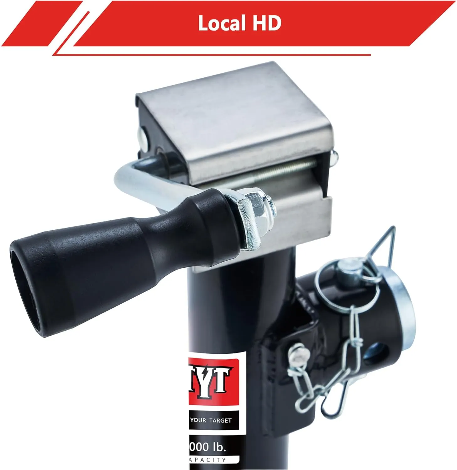 TYT 5000lbs Weld On Pipe Mount Swivel Trailer Jack, 15" Vertical Travel Trailer Tongue Jack for Boat Trailers, Pop-up Camper, Small Travel Trailers