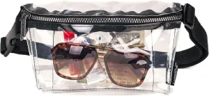 Ultra Slim Fanny Packs for Women – 80s/90s Slim Bum Bag – Unisex Crossbody Waist Belt Bag for Travel, Festivals, Sports & Daily Use – Waist Belt Bag for Women | Crystal Clear