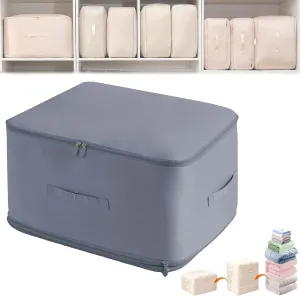 Ultra Space Saving Self Compression Organizer - Self Compression Moving Organizer Bags for Comforters, Clothes, Blankets (blue, X-Large)