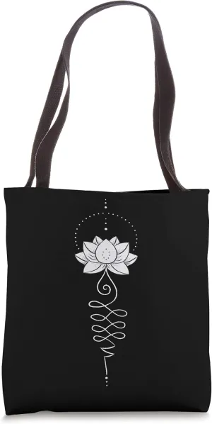 Unalome Lotus Tree Boho Awareness Spiral Mandala Tattoo Tote Bag