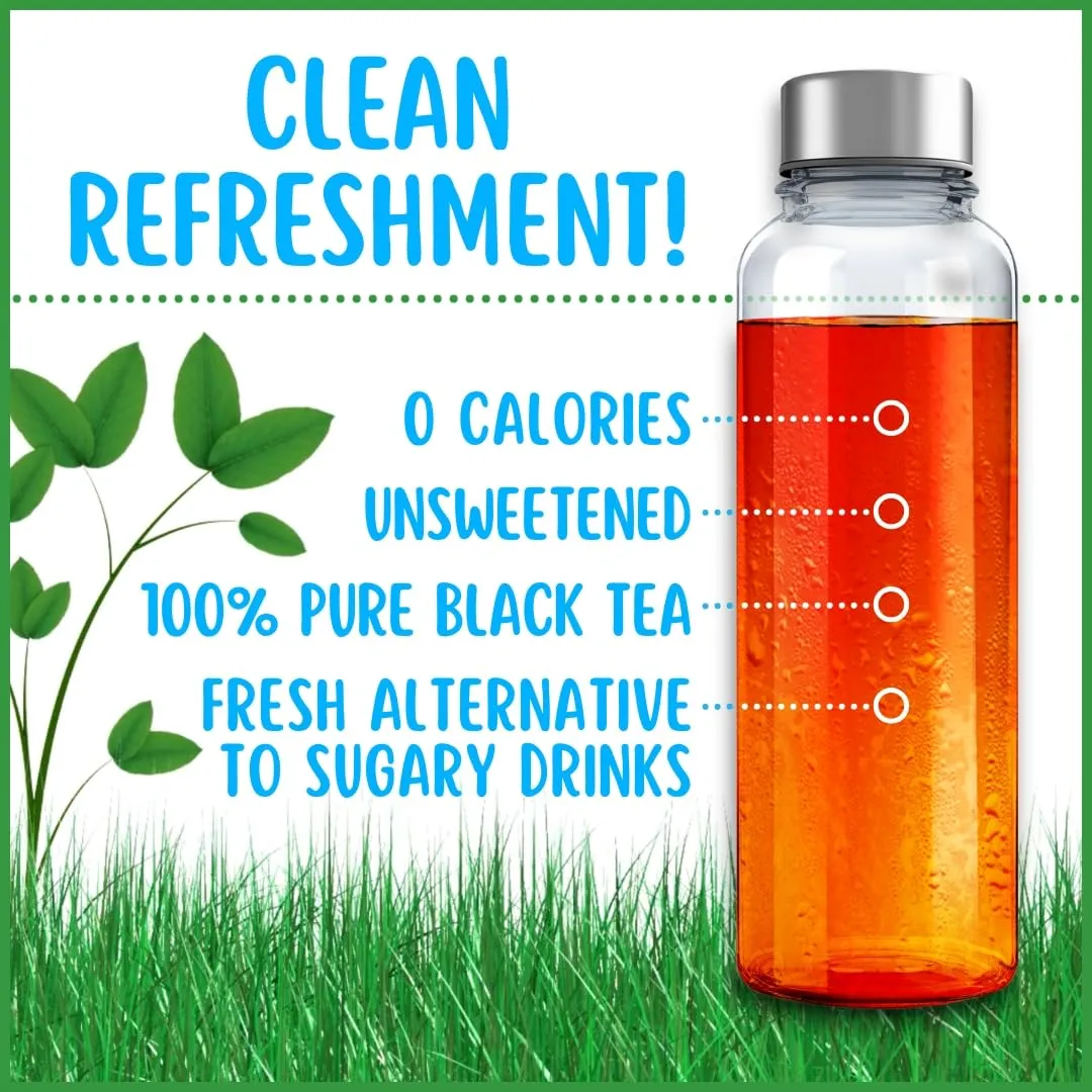 Unbrewed Planet Instant Iced Tea – 100% Pure Black Tea – 30 Single Serve Stick Packs – Unsweetened – Vegan – Gluten Free – On-the-Go for Travel, Work, Outdoors