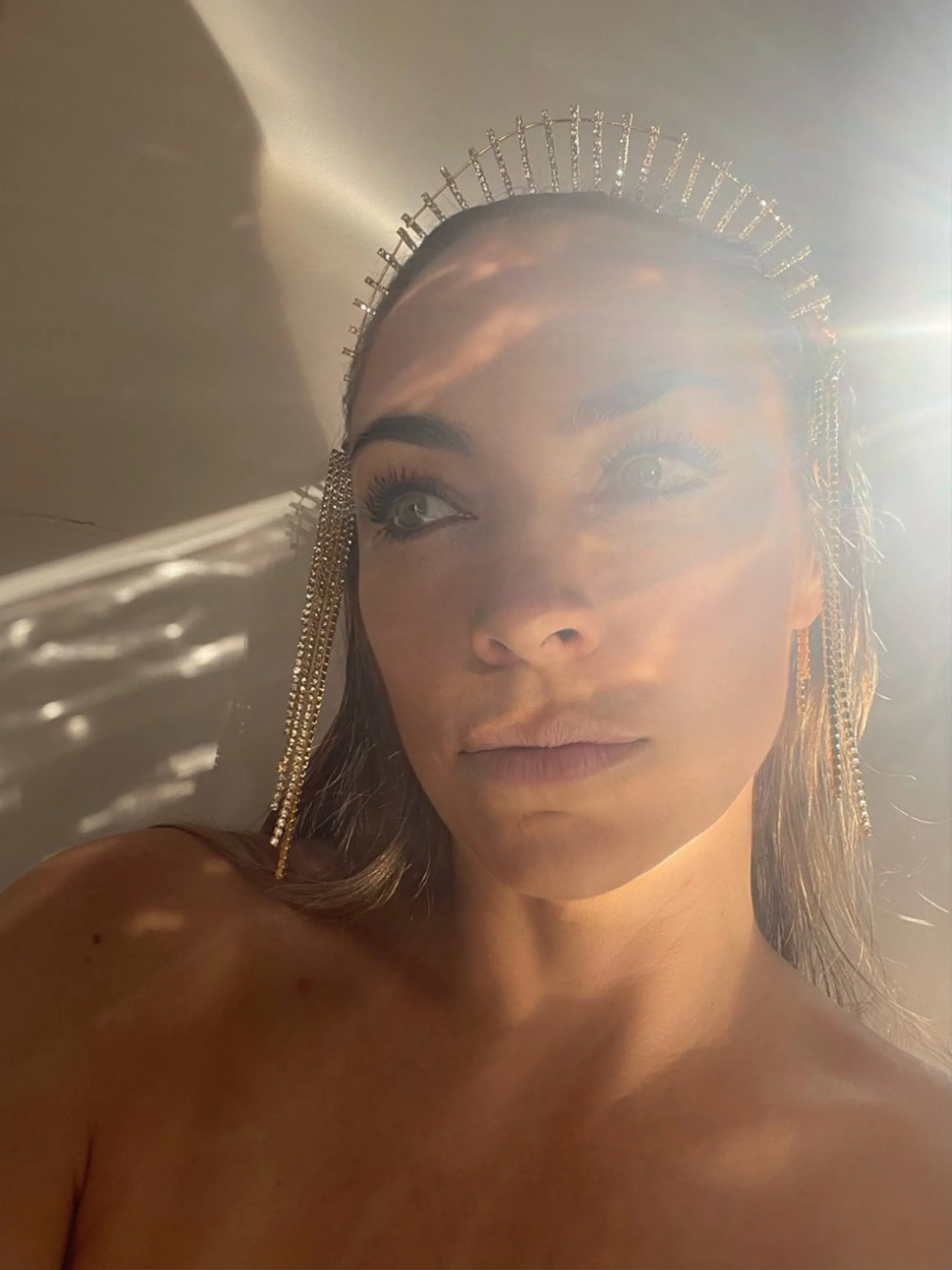 Unique Alternative Bridal or Festival Sun burst Halo Crown, Unique Halo Headpiece ~ MADONNA