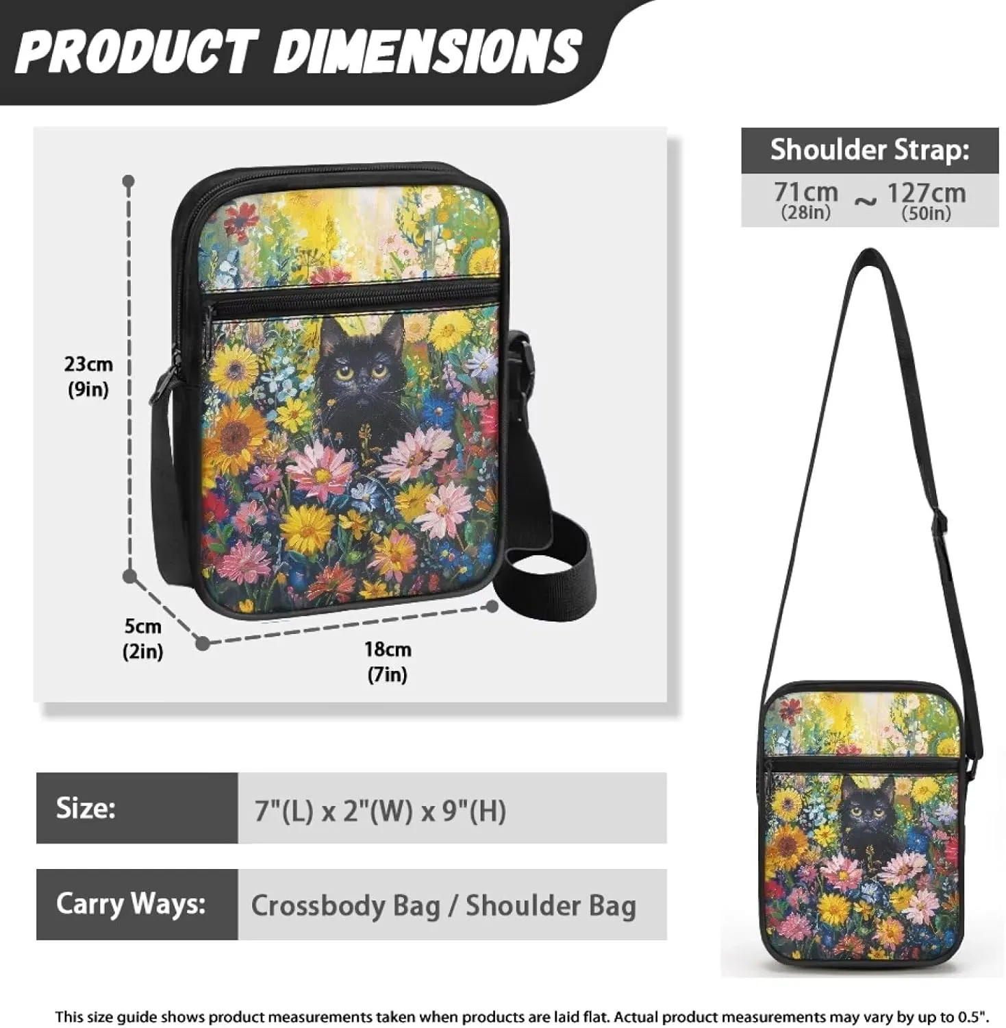Unisex Fashion Messenger Bag Small Lightweight Crossbody Shoulder Purse Zip Cross Body Satchel with Muti Pockets
