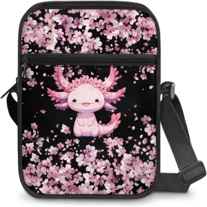 Unisex Fashion Messenger Bag Small Lightweight Crossbody Shoulder Purse Zip Cross Body Satchel with Muti Pockets