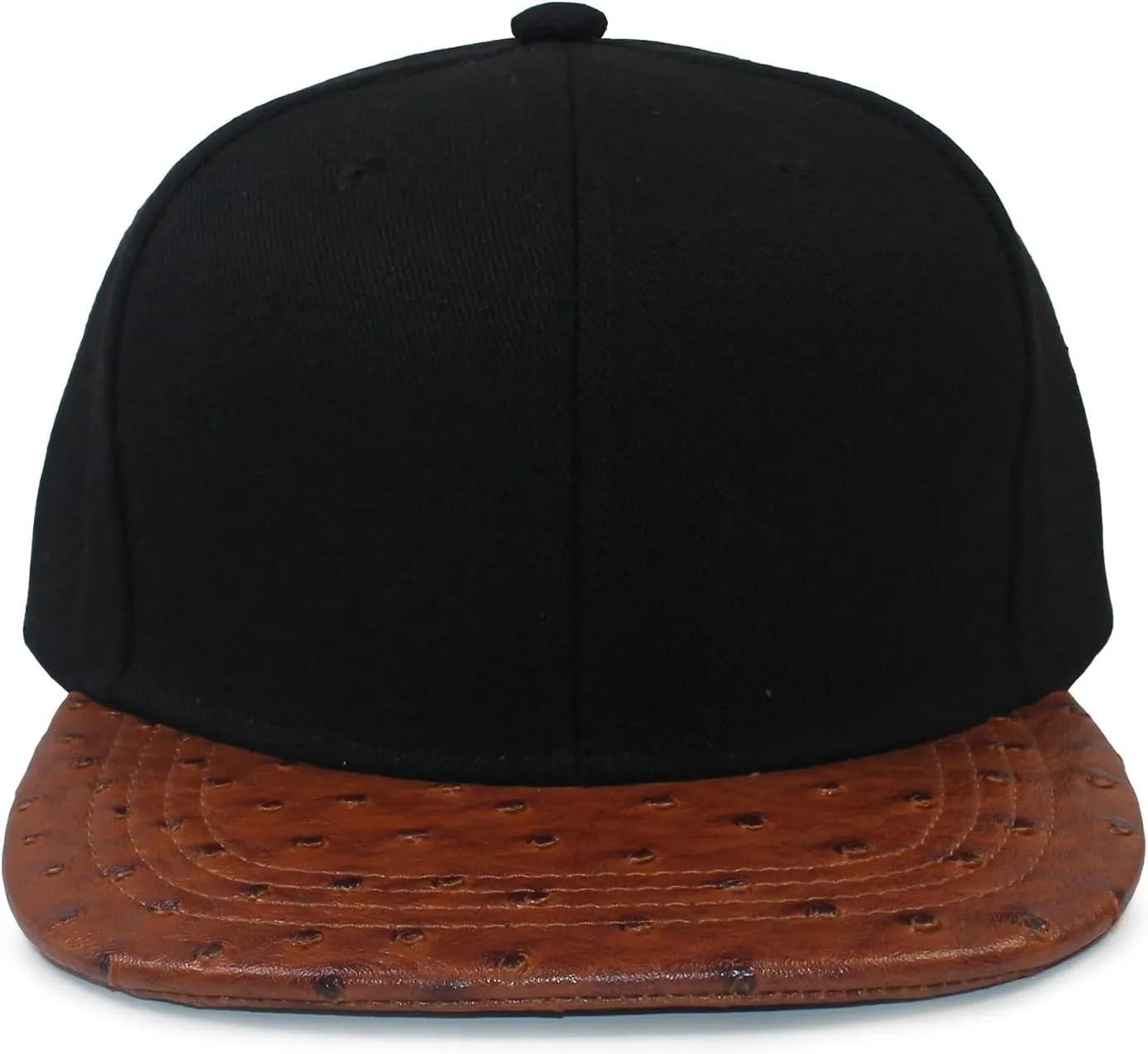 Urban Hip Hop Streetwear Baseball Cap - Solid Color Faux Ostrich Leather Snapback, 6-Panel Unisex Adjustable Hat