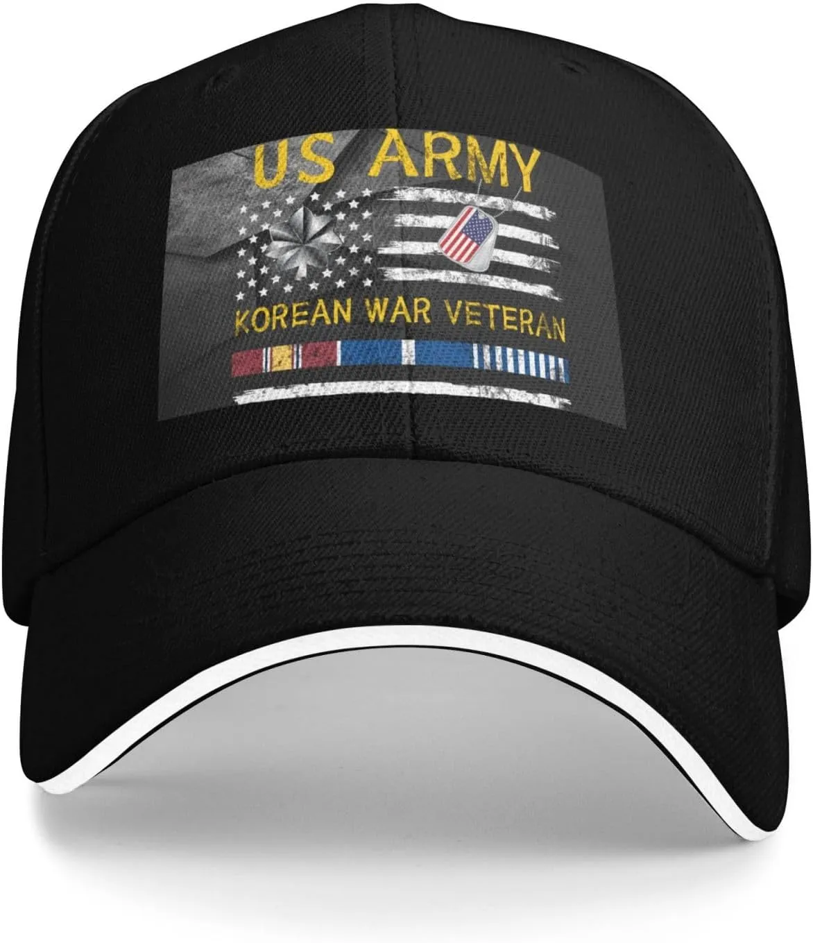 US Army Lieutenant Colonel Korean War Veteran Airflow Sandwich Baseball Cap - Adjustable for Men and Women Comfortable Dad Hat Black36