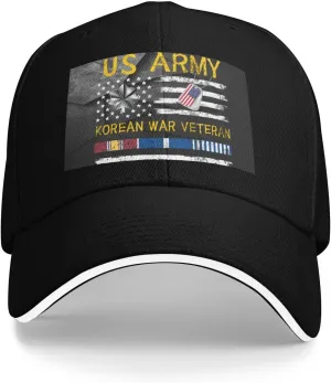 US Army Lieutenant Colonel Korean War Veteran Airflow Sandwich Baseball Cap - Adjustable for Men and Women Comfortable Dad Hat Black36