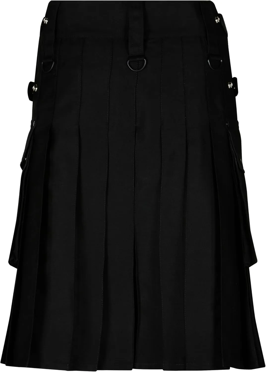 Utility Kilts for Men Cargo Pocket Cotton Utility Kilt with Leather Strap Men's Cotton Kilts