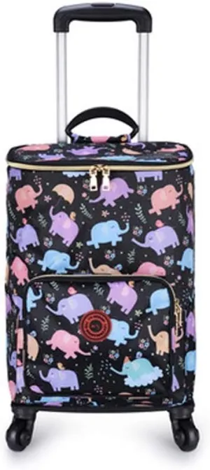 Utility Shopping Cart Aluminum Foil Tin Insulation Trolley Bag Handbag Shopping Bag Wheels Woman Elder Folding Shopping Cart Portable Grocery Cart to Save Space (Color : B)