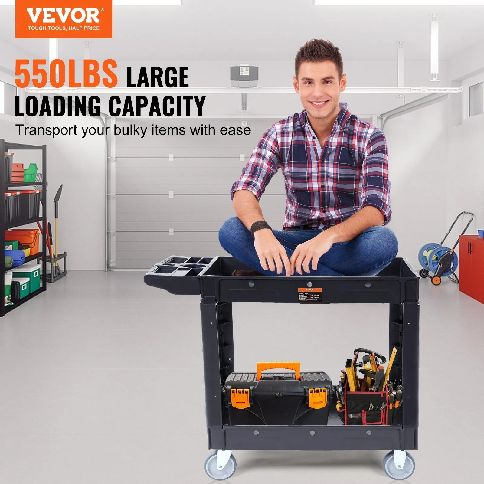 Versatile Heavy-Duty Rolling Utility Cart