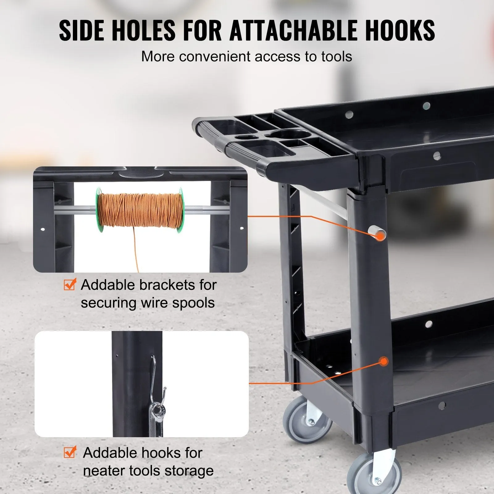 Versatile Heavy-Duty Rolling Utility Cart