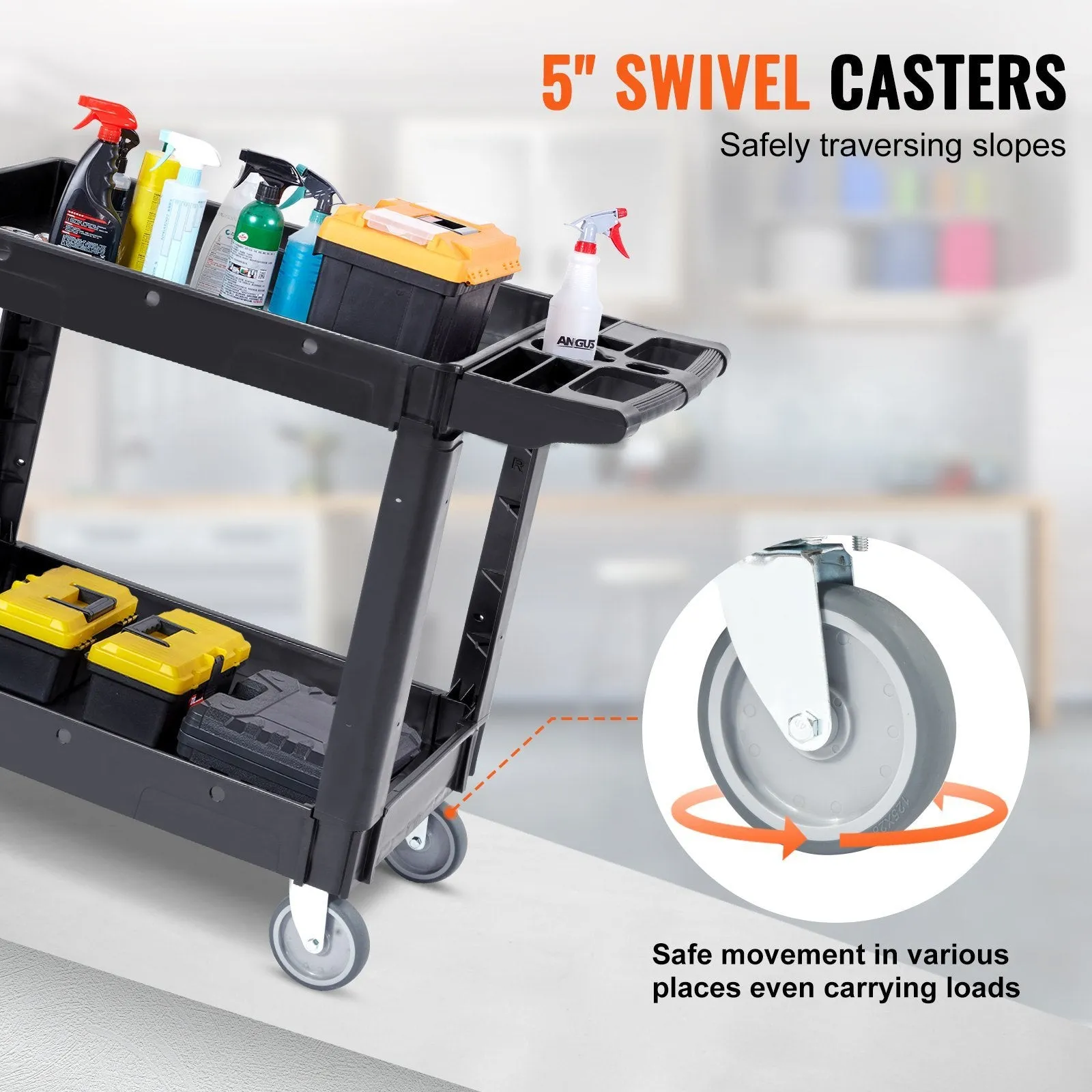 Versatile Heavy-Duty Rolling Utility Cart