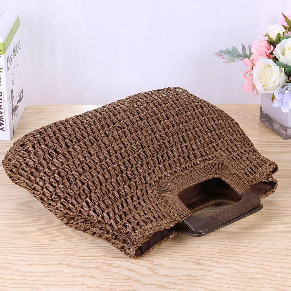 Vintage Bohemian Straw Handbag Bag for Women
