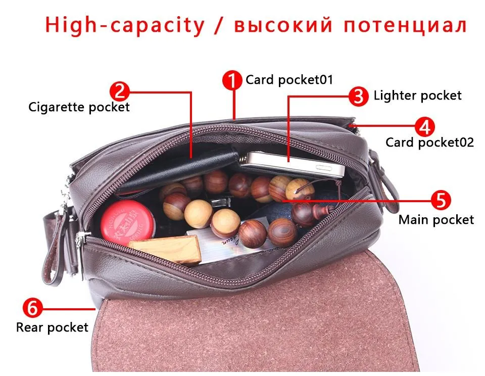 Vintage Leather Messenger Bag - Different Sizes Available