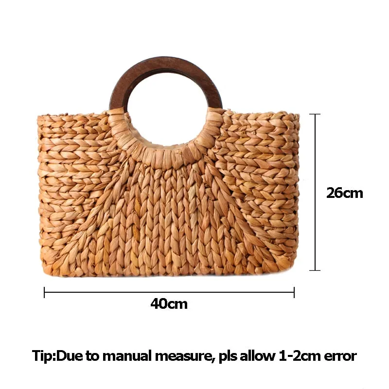 VINTAGE RATTAN BEACH HANDBAG