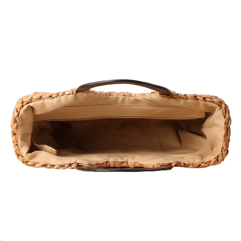 VINTAGE RATTAN BEACH HANDBAG