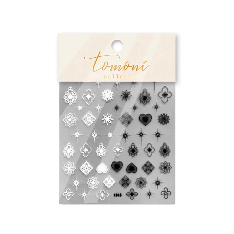 Vintage Totem Bohemian Nail Art Stickers - Moon, Star, and Flower Designs