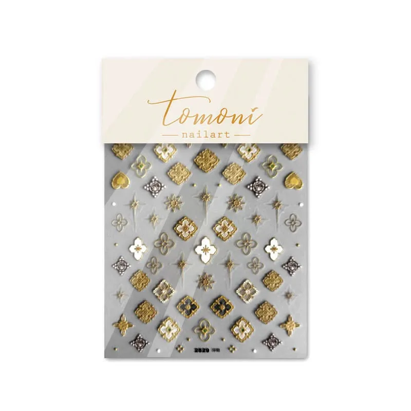 Vintage Totem Bohemian Nail Art Stickers - Moon, Star, and Flower Designs