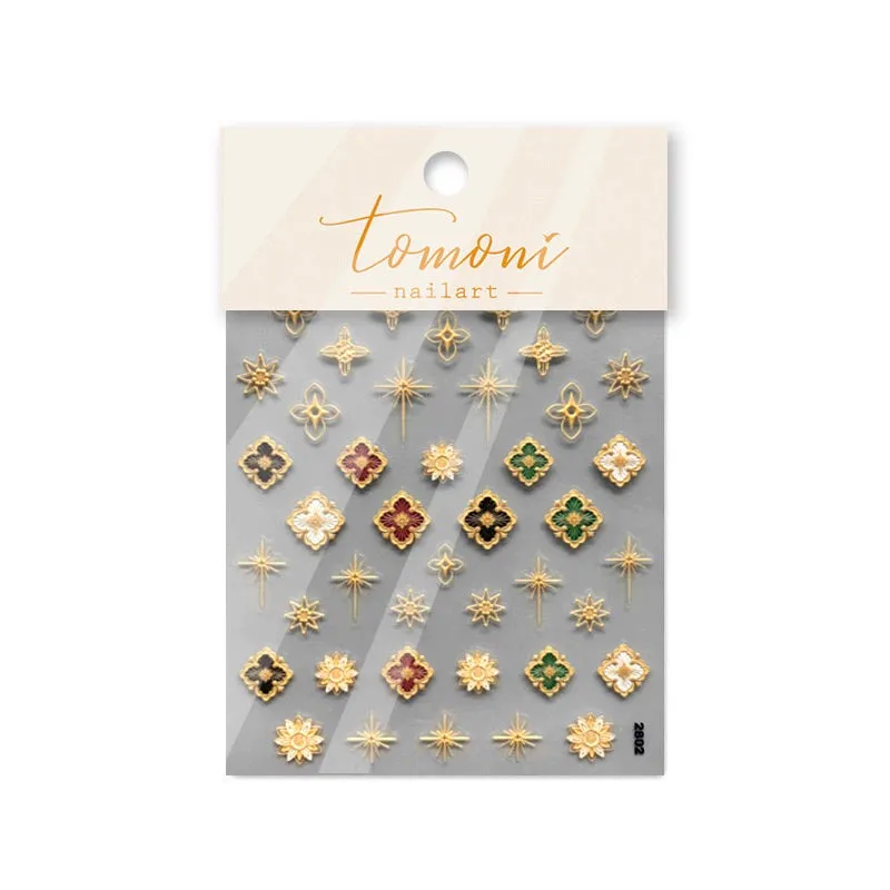 Vintage Totem Bohemian Nail Art Stickers - Moon, Star, and Flower Designs