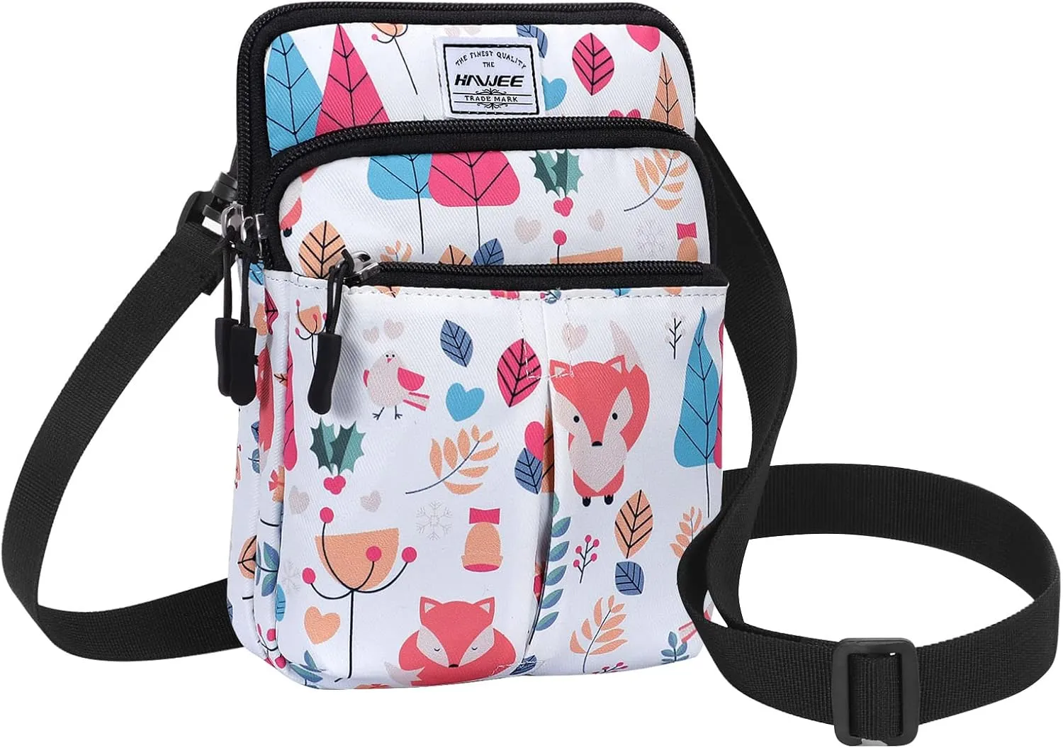 Waist Belt Bag for Women and Men Cross Body Cell Phone Purse Adjustable Shoulder Strap Travel Hip Pouch Multifunctional Fashion Fanny Packs Water Repellent, Fox