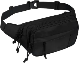 Waist Packs Large Crossbody Belt Bag Women Men With 7 Zipper Pockets Strap Waist Bags Hip Pack(Black)