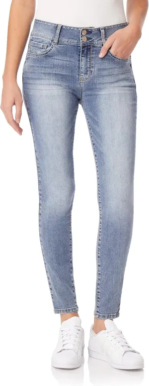 WallFlower Women's Size Flirty Curvy Skinny High Rise Insta Stretch Juniors Jeans (Standard and Plus)