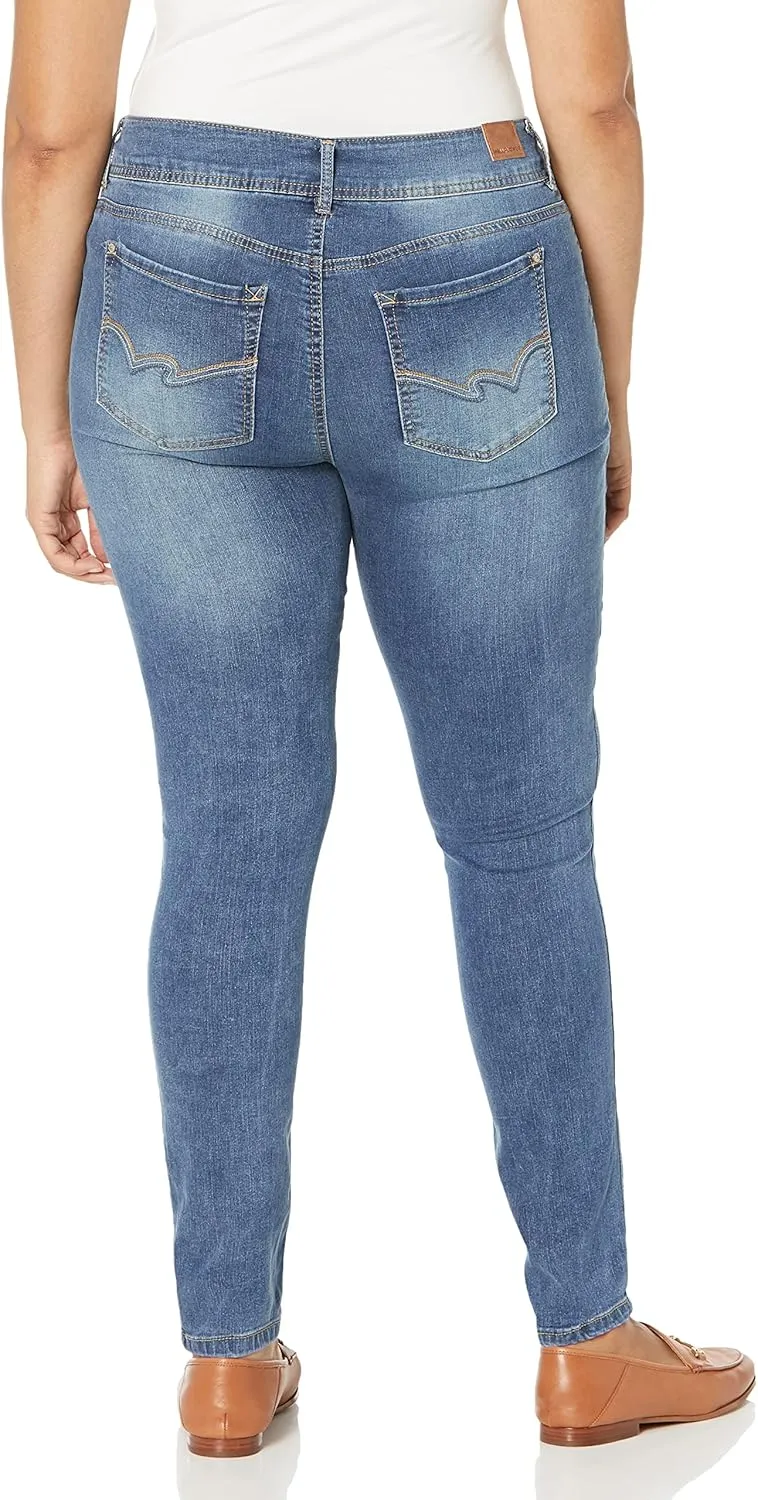WallFlower Women's Size Flirty Curvy Skinny High Rise Insta Stretch Juniors Jeans (Standard and Plus)