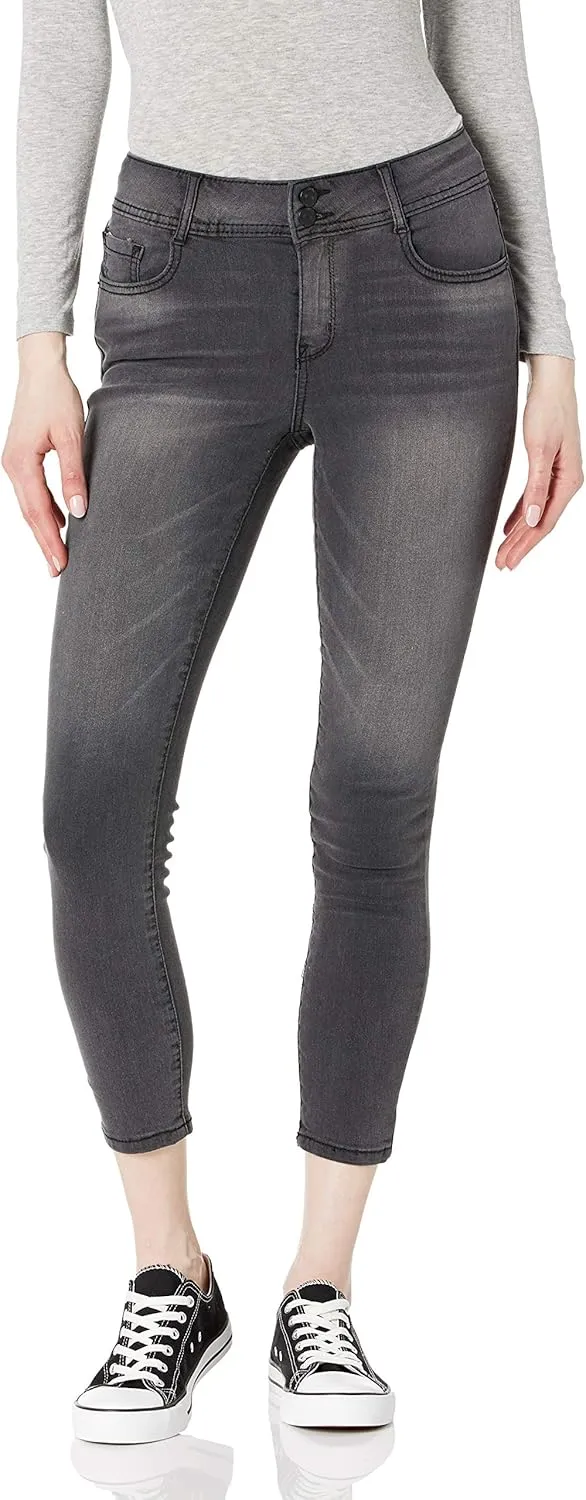 WallFlower Women's Size Flirty Curvy Skinny High Rise Insta Stretch Juniors Jeans (Standard and Plus)