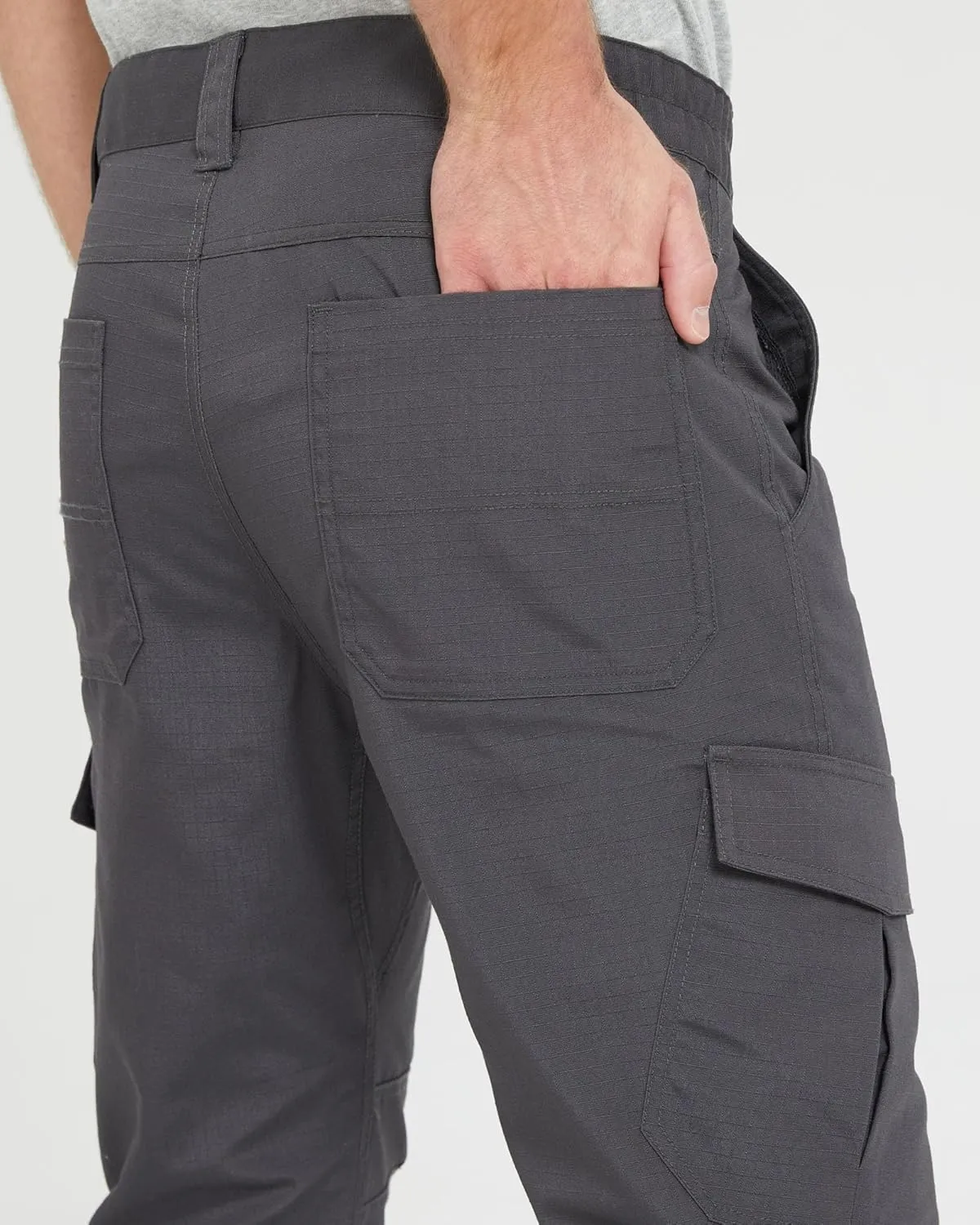 wantdo Men's Work Pants Stretch Flex Utility Cargo Tactical Pants for Men Lightweight Outdoor Hiking Pants