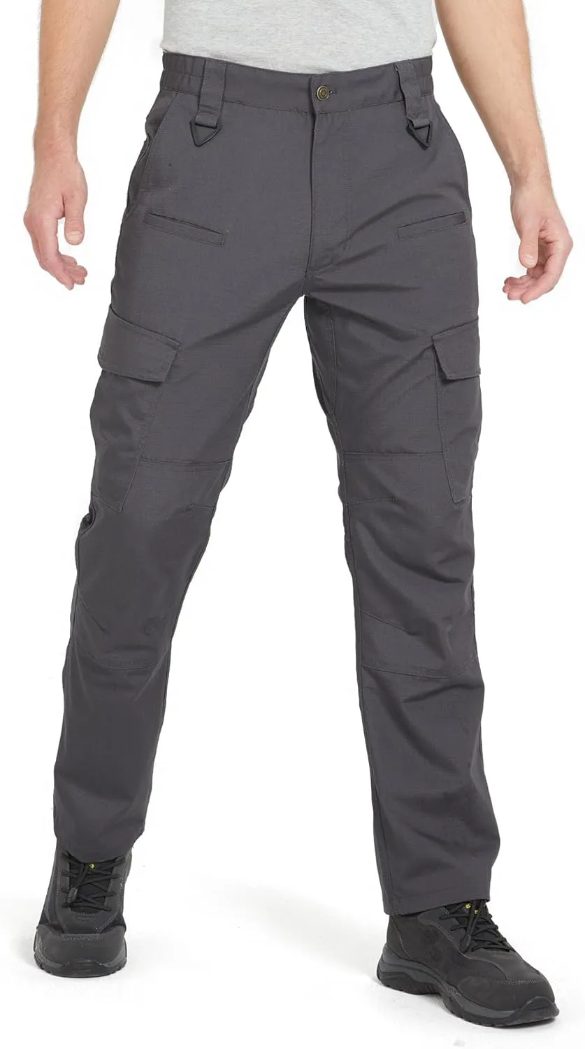 wantdo Men's Work Pants Stretch Flex Utility Cargo Tactical Pants for Men Lightweight Outdoor Hiking Pants