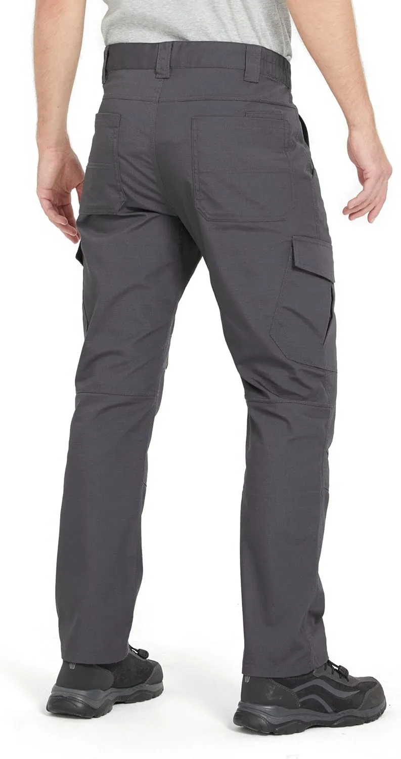 wantdo Men's Work Pants Stretch Flex Utility Cargo Tactical Pants for Men Lightweight Outdoor Hiking Pants