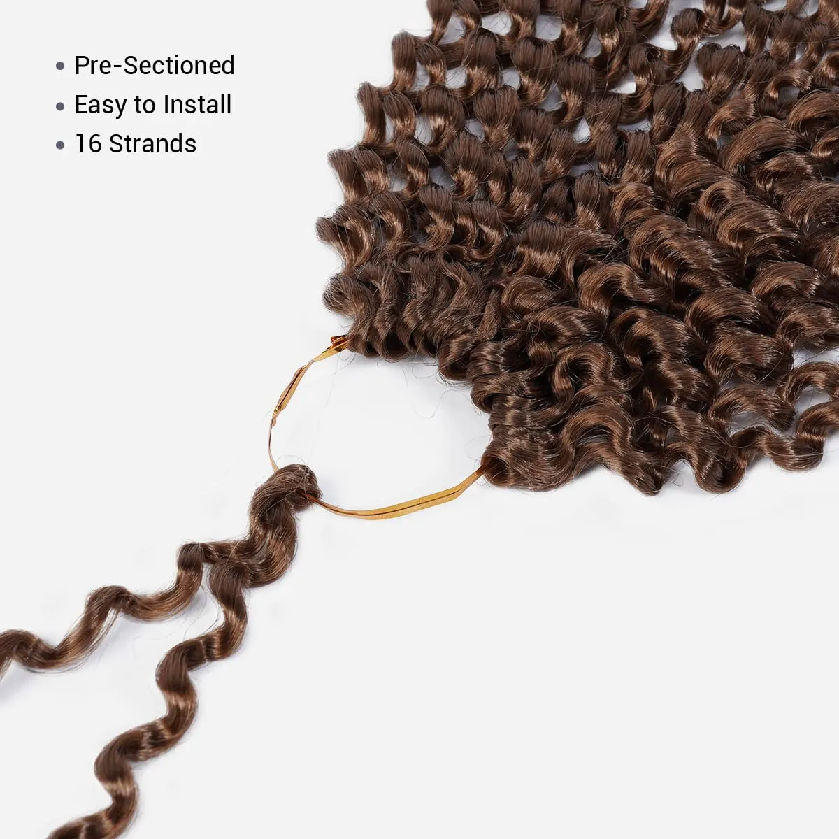 Water Wave Crochet Braids Hair, 22 Inch, 6 Packs, Synthetic Extensions for Passion Twists, Butterfly Locs, and Bohemian Styles, (27, Honey Blonde)