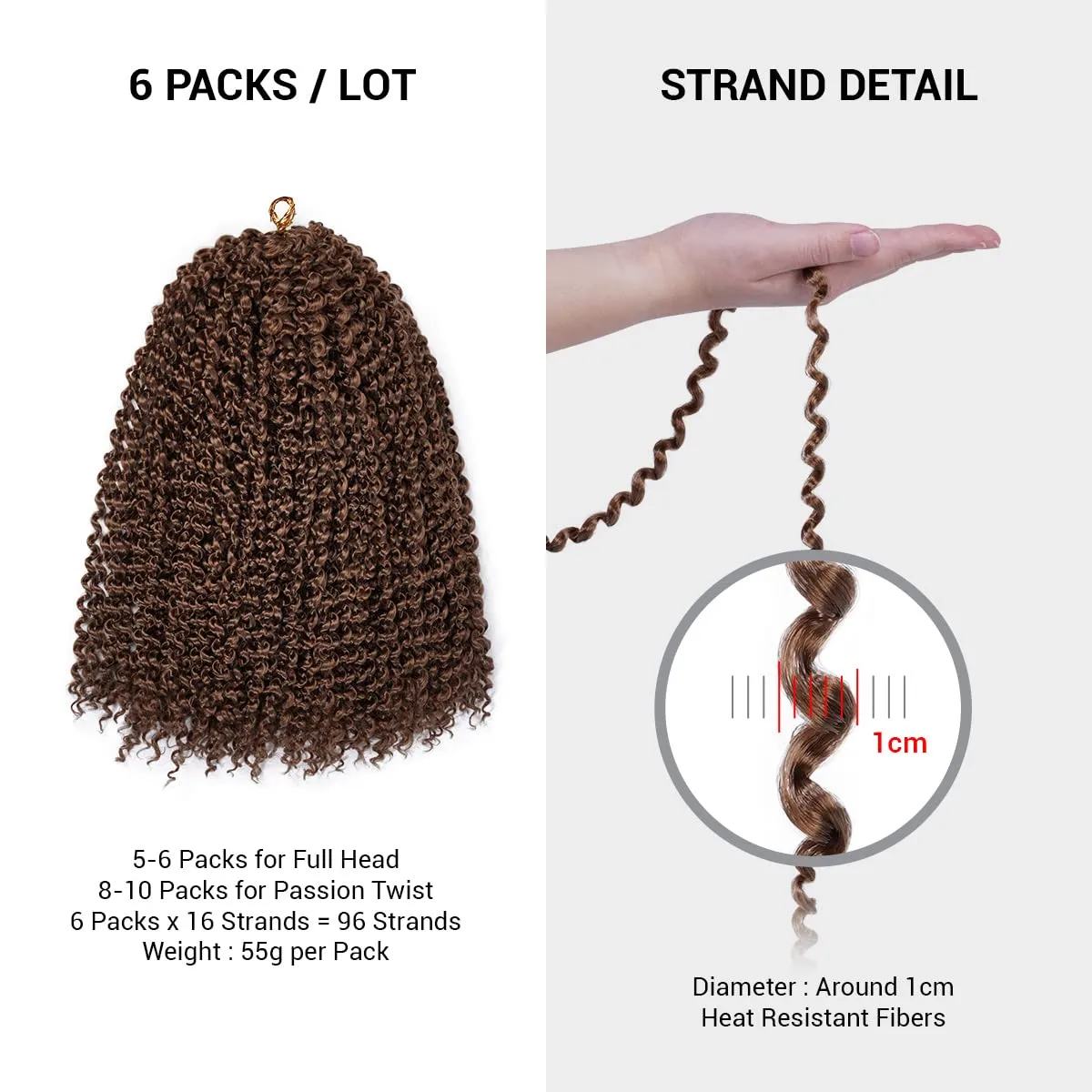 Water Wave Crochet Braids Hair, 22 Inch, 6 Packs, Synthetic Extensions for Passion Twists, Butterfly Locs, and Bohemian Styles, (27, Honey Blonde)