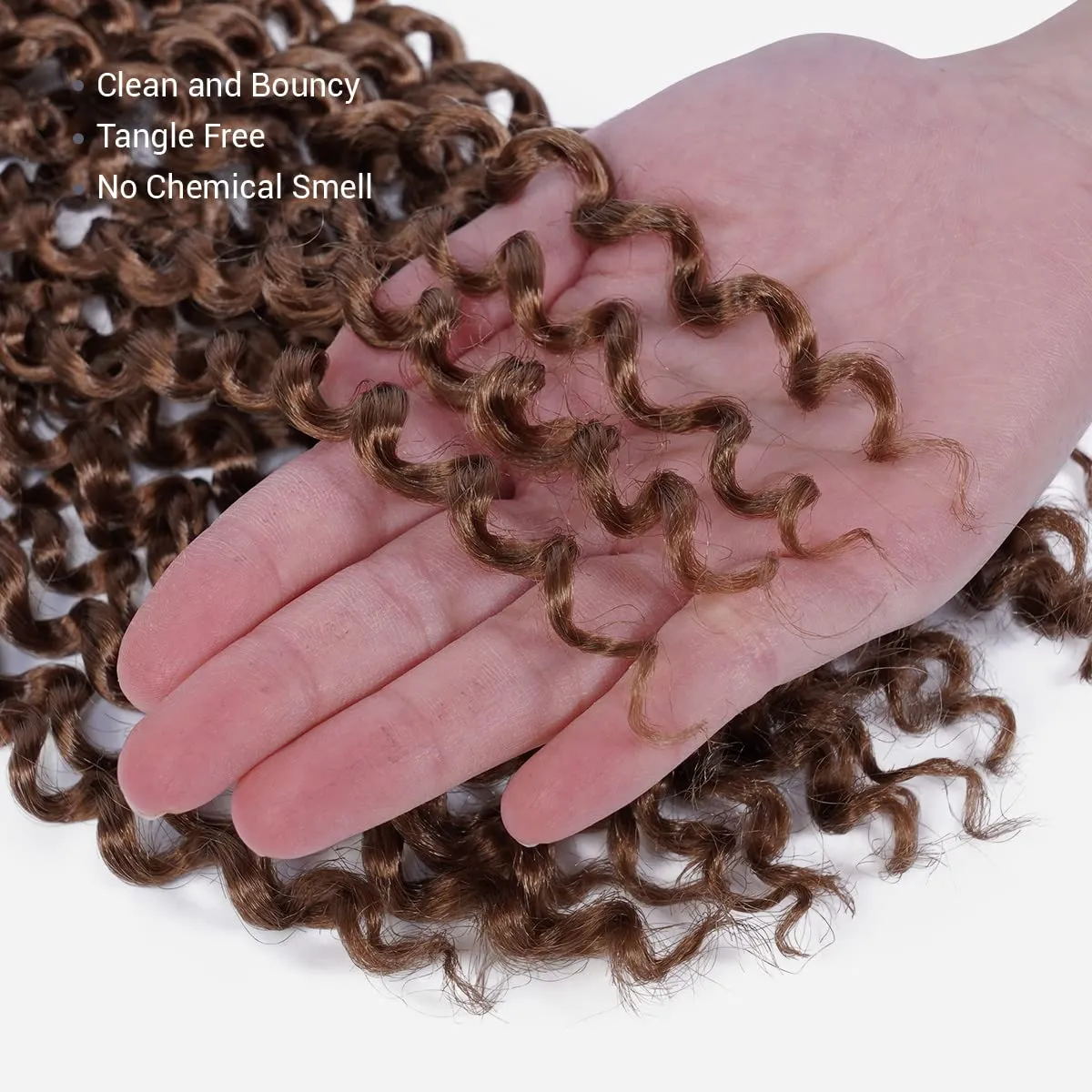 Water Wave Crochet Braids Hair, 22 Inch, 6 Packs, Synthetic Extensions for Passion Twists, Butterfly Locs, and Bohemian Styles, (27, Honey Blonde)