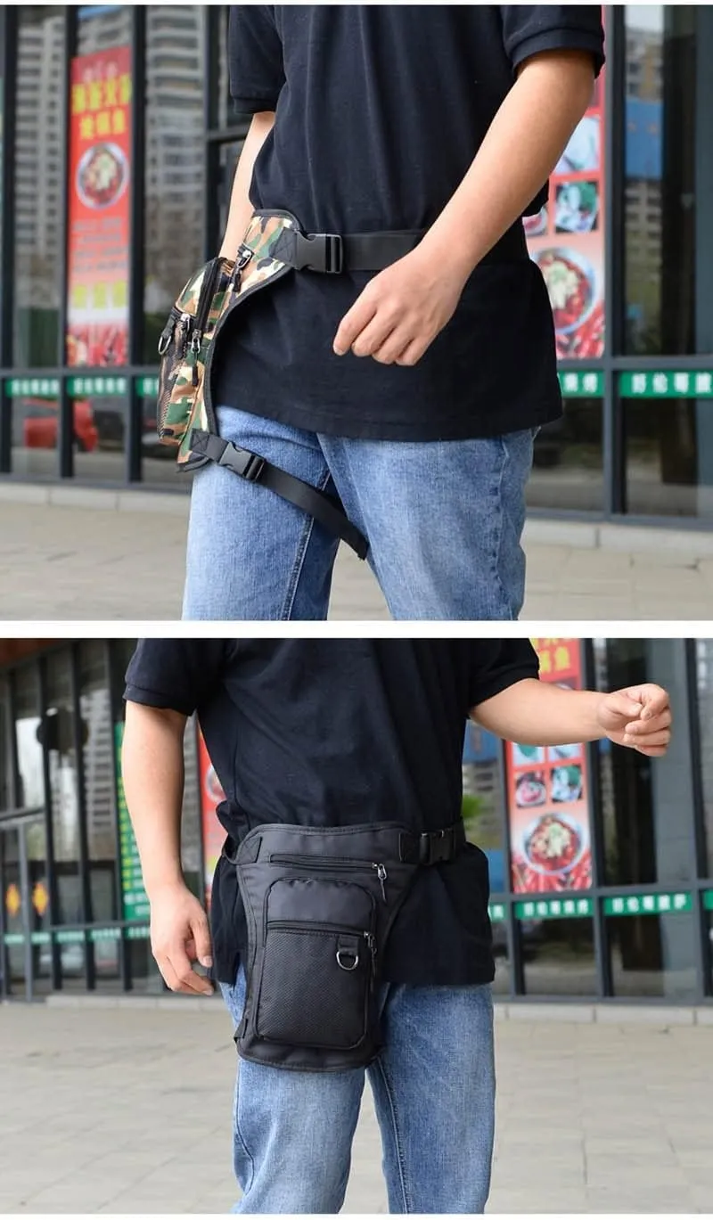 Waterproof Leg Bag Waist Pack Fanny Packs Outdoor Riding Motorcycle Crossbody Hip Belt Bag Shoulder Travel Chest Pack (Color : C) (C)