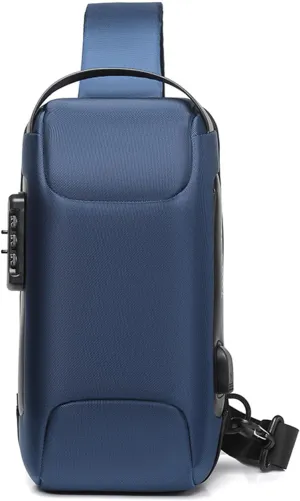 Waterproof Sling Bag for Men and Women,Chest Bag Shoulder Backpack Crossbody Backpack Hiking Daypack Motorcycle Bag(Oxford Cloth Blue)
