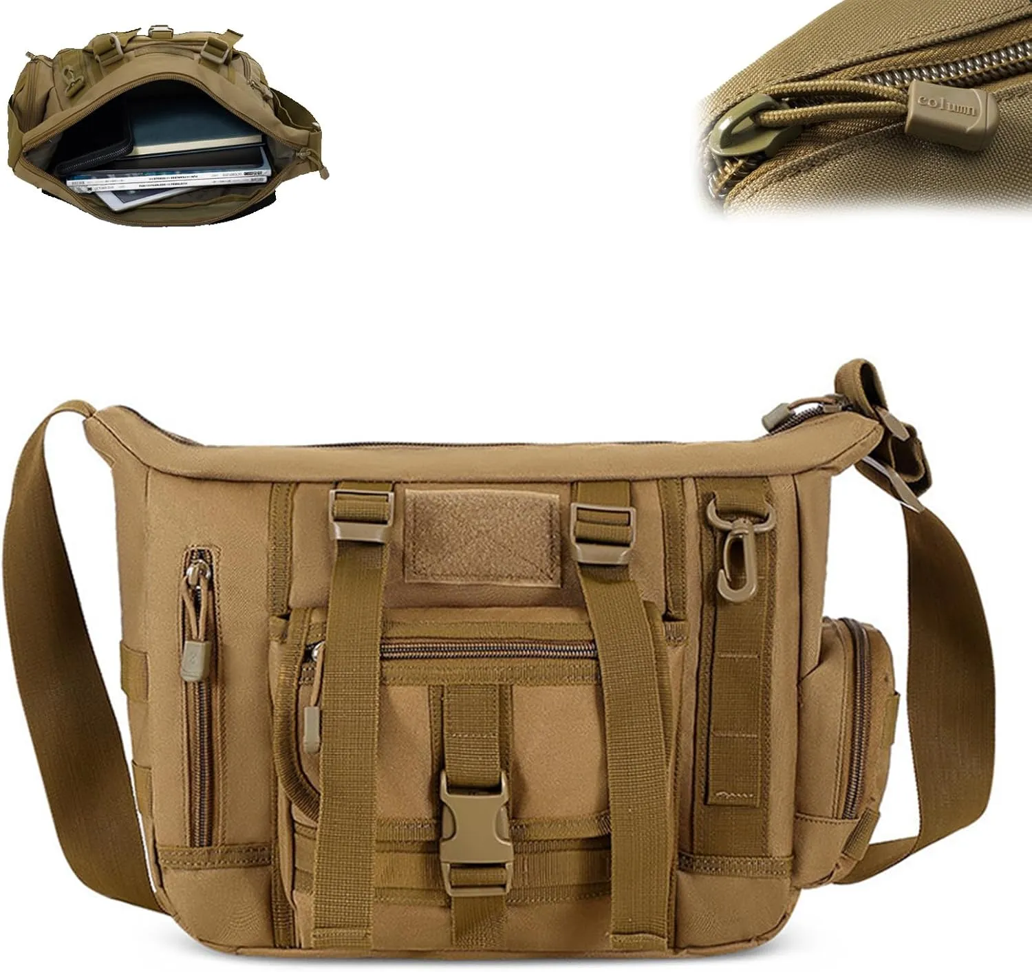 Waterproof Tactical Military Multi-Pocket Crossbody Bag Shoulder Bag Bag Belt Sling Bags Laptop for Working Hunting Camping