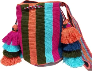 Wayuu Mochila Bag – Authentic Colombian Crochet Tote – Artisan Woven Shoulder Bag – Colorful & Durable – Bohemian Style. - Tribal Bag