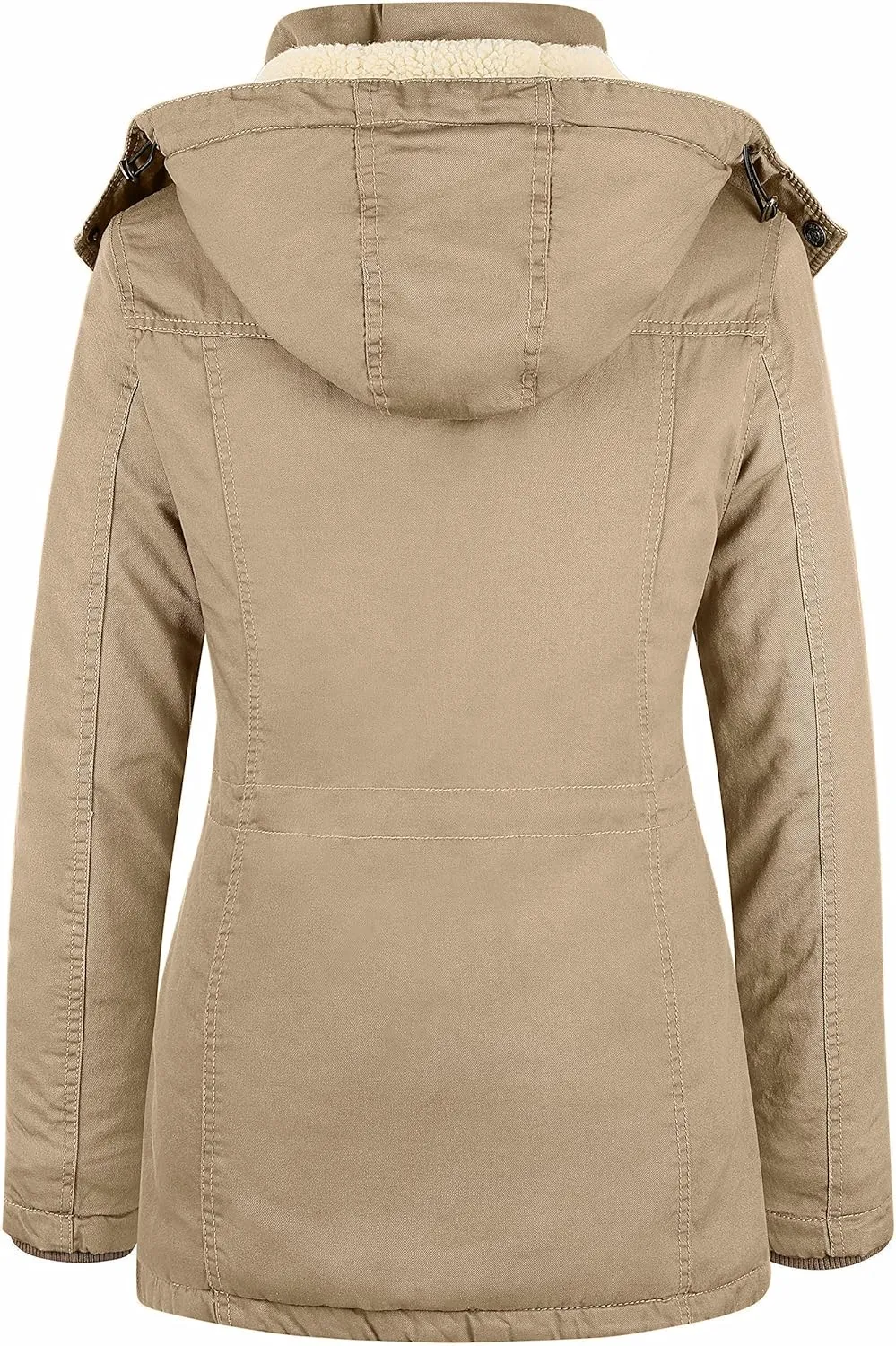 WenVen Women's Winter Warm Sherpa Lined Jacket Heavy Parka Coat with Hood