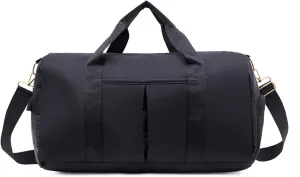WINVOX Gym Totes Travel Bags for Women Large Capacity Men Sports Bag Waterproof Weekend Sac Voyage Female Messenger Bag Dry and Wet(Black Color)