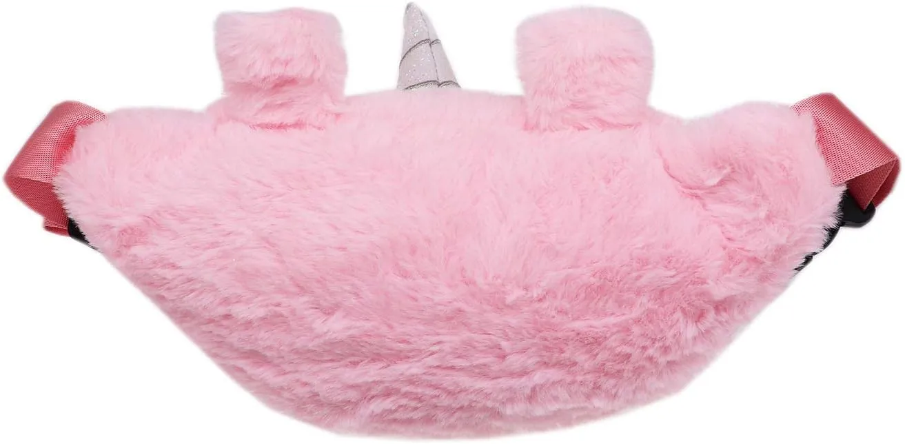 Women Girls Kids Fluffy Fuzzy Unicorn Fanny Pack Tie Dye Rainbow Waist Pack Crossbody Purse Chest Bum Belt Bag