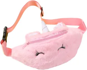 Women Girls Kids Fluffy Fuzzy Unicorn Fanny Pack Tie Dye Rainbow Waist Pack Crossbody Purse Chest Bum Belt Bag