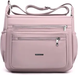 Women Shoulder Handbag Crossbody Bag Nylon Waterproof Roomy Multiple Pockets Bag Tote Top Handle Satchel
