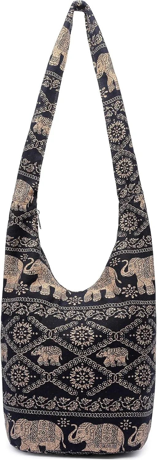 Women Shoulder Handbags Fashion canvas Hippie Crossbody Bags Bohemian Animal Prints Hobo Bags