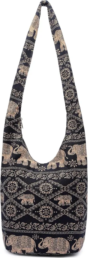 Women Shoulder Handbags Fashion canvas Hippie Crossbody Bags Bohemian Animal Prints Hobo Bags