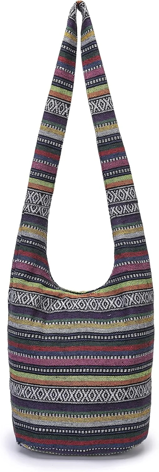 Women Shoulder Handbags Fashion canvas Hippie Crossbody Bags Bohemian Animal Prints Hobo Bags