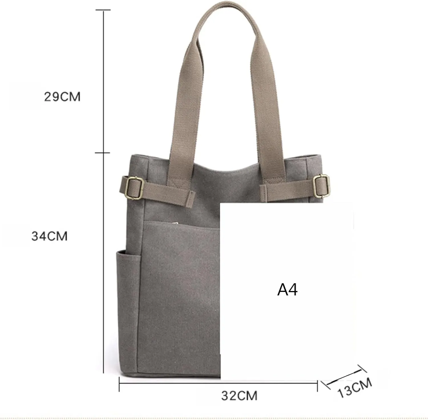 Women Student Casual Handbag Canvas Travel Shoulder Tote Bag For Men And Women Shopping over The Shoulder (A, One Size)