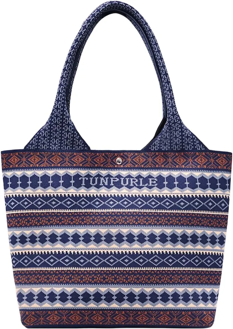 Women Tote Bag Lightweight Top Handle Bag Washable Shoulder Tote Handbag With Snap