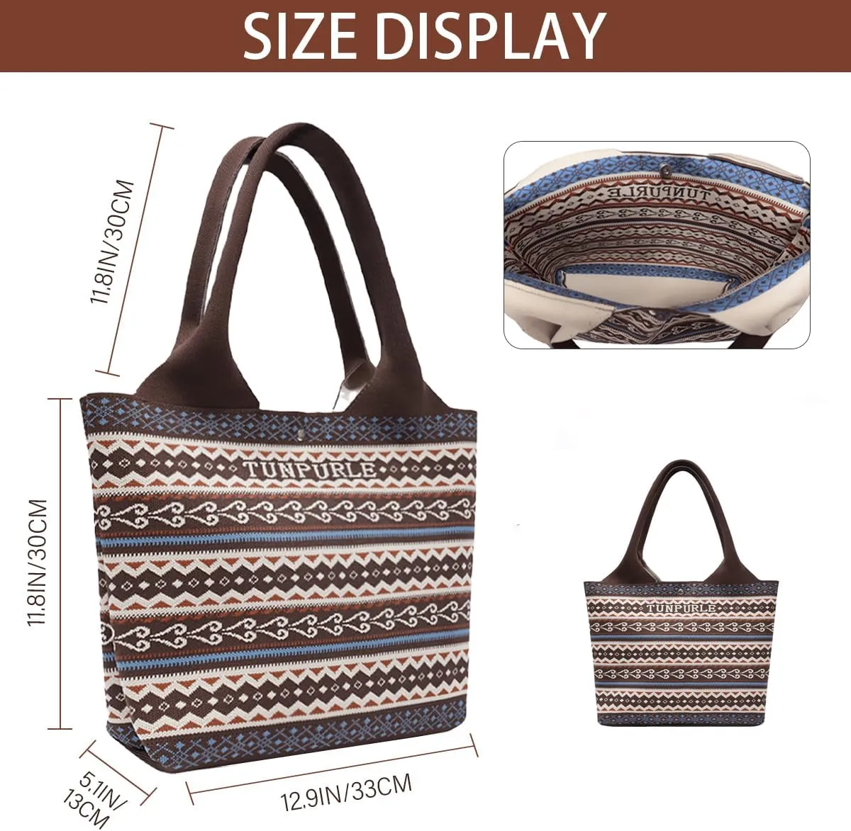 Women Tote Bag Lightweight Top Handle Bag Washable Shoulder Tote Handbag With Snap